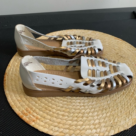 Jessica Brazil Made Leather Huarache Woven Sandals Size 7 - Picture 5 of 11